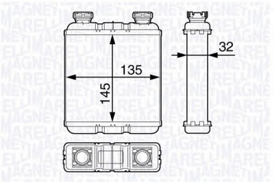 MAGNETI MARELLI 350218350000 -  Теплообменник, отопление салона